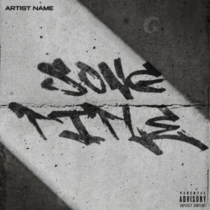 Arte de portada musical «Black Lettering»: tipografía; color blanco y negro