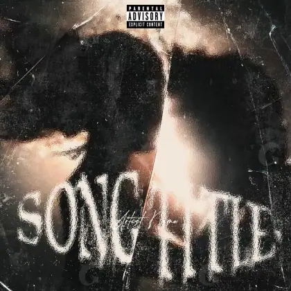 Portada para canción «Black Lettering»: tipografía; color blanco y negro