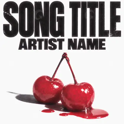 Premade cover art “Black Lettering”: lettering, black and white tones