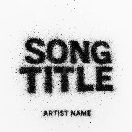 Album cover art “Black Lettering”: lettering and abstract, black and white tones