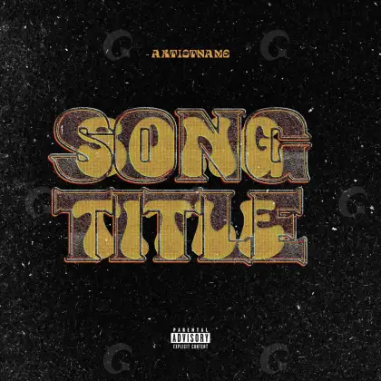 Music cover artwork “Black Lettering”: lettering, black and white tones