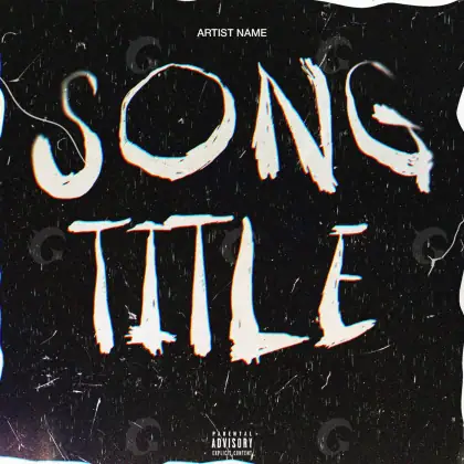 Album cover art “Black Lettering”: lettering, black and white tones
