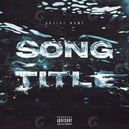 Arte de portada musical «Black Lettering»: tipografía; color blanco y negro