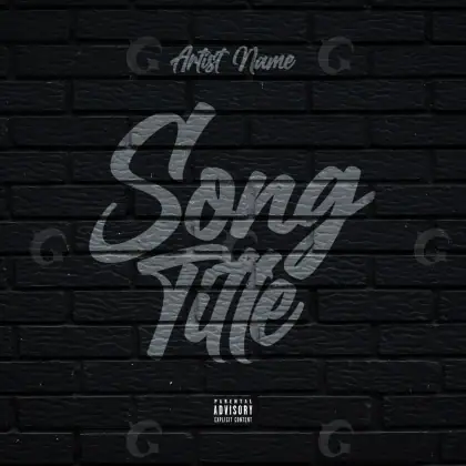 Album cover art “Black Lettering”: lettering, black and white tones
