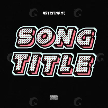 Arte de portada musical «Black Lettering»: tipografía; color blanco y negro