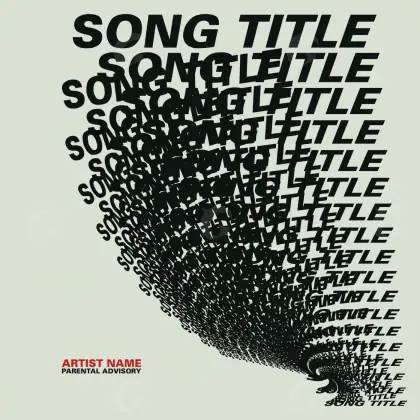 Обложка для альбома «Black Lettering»: типографика; палитра — чёрно-белая