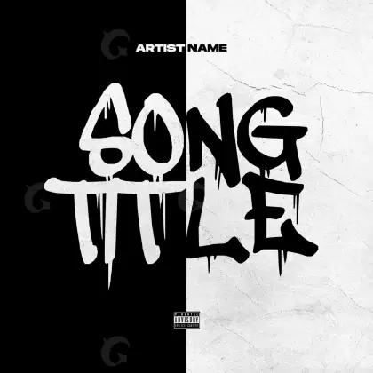 Обложка для альбома «Black Lettering»: типографика; палитра — чёрно-белая