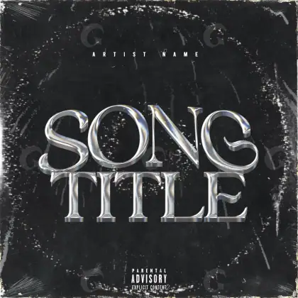 Album cover art “Black Lettering”: lettering, black and white tones