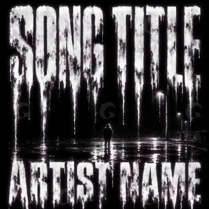 Обложка для альбома «Black Lettering»: типографика; палитра — чёрно-белая