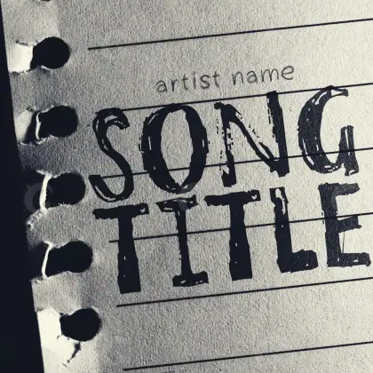 Обложка для альбома «Black Lettering»: типографика; палитра — чёрно-белая