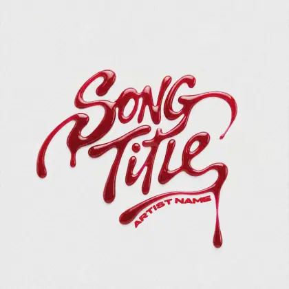 Arte de portada musical «Black Lettering»: tipografía y abstracción; color blanco y negro