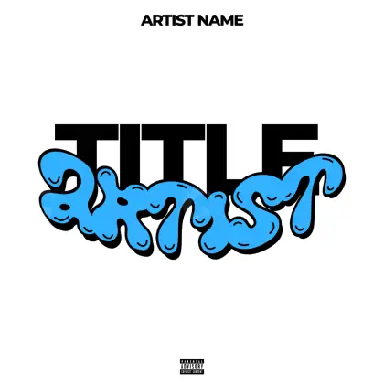 Portada para canción «Black Lettering»: tipografía y abstracción; color blanco y negro
