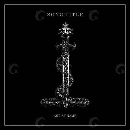 Обложка для альбома «Black Lettering»: типографика; палитра — чёрно-белая