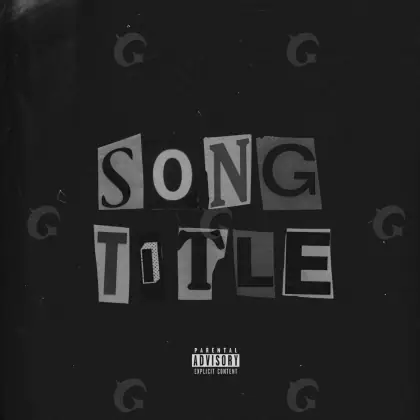 Album cover art “Black Lettering”: lettering, black and white tones