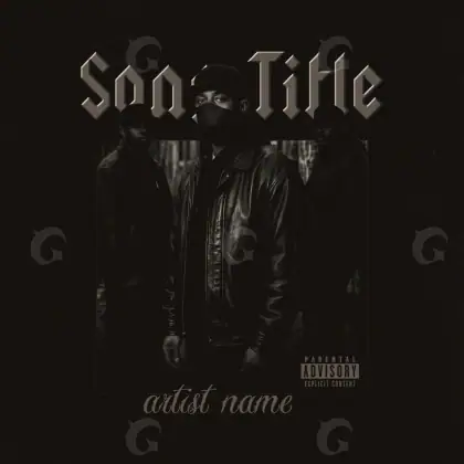 Premade cover art “Black Man”: man, black and white tones