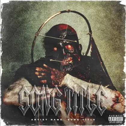 Album cover art “Black Man”: man and circle, black and white tones