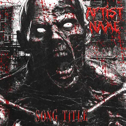 Arte de portada musical «Black Man»: hombre y rostro; color blanco y negro