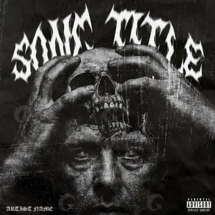 Album cover art “Black Man”: man and face, black and white tones