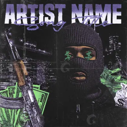 Music cover artwork “Black Man”: man and mask, black and white tones