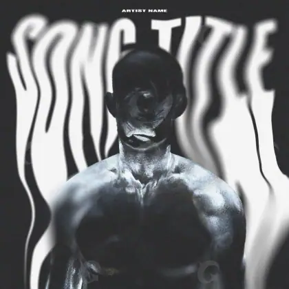 Premade cover art “Black Man”: man, black and white tones