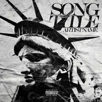 Music cover artwork “Black Man”: man and face, black and white tones