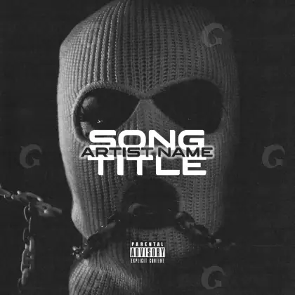 Album cover art “Black Man”: man and face, black and white tones