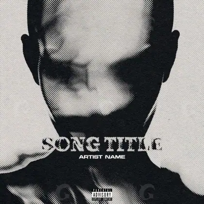 Music cover artwork “Black Man”: man and face, black and white tones