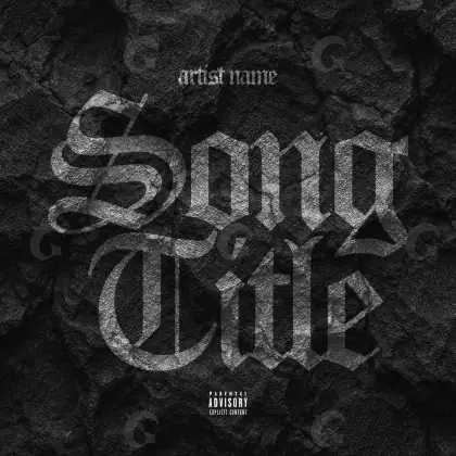 Arte de portada musical «Black Metal»: metal; color blanco y negro