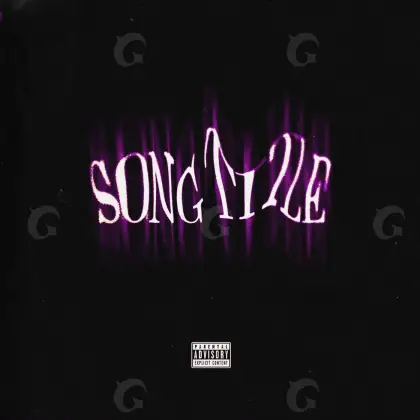 Arte de portada musical «Black Neon»: neón; color blanco y negro