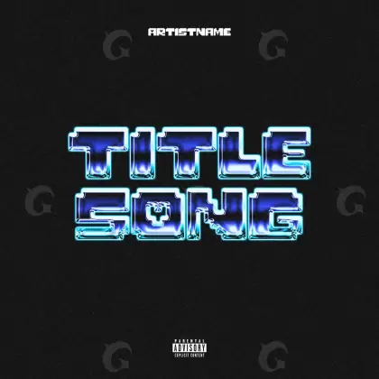 Premade cover art “Black Neon”: neon, black and white tones