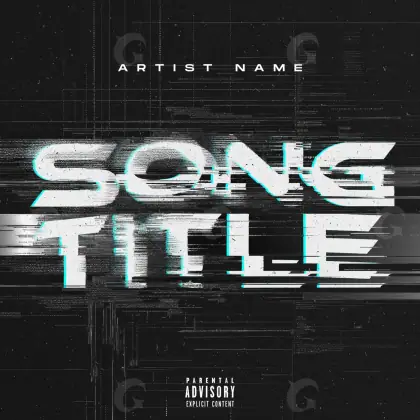 Music cover artwork “Black Neon”: neon, black and white tones