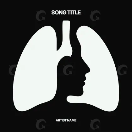 Music cover artwork “Black Silhouette”: silhouette and woman, black and white tones