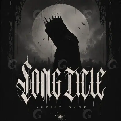Обложка для альбома «Black Silhouette»: силуэт и корона; палитра — чёрно-белая