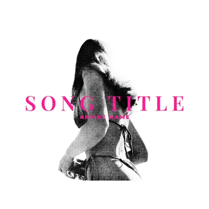 Arte de portada musical «Black Silhouette»: silueta y mujer; color blanco y negro