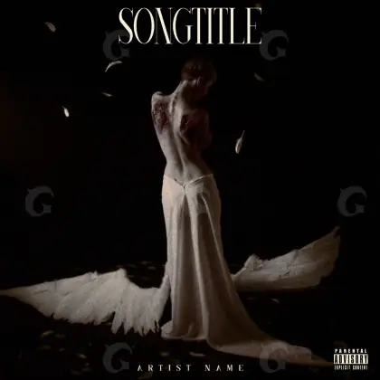 Album cover art “Black Silhouette”: silhouette and woman, black and white tones