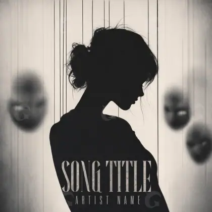 Album cover art “Black Silhouette”: silhouette and woman, black and white tones