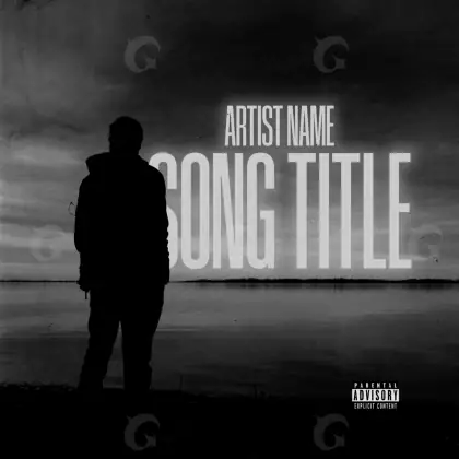 Music cover artwork “Black Silhouette”: silhouette and man, black and white tones