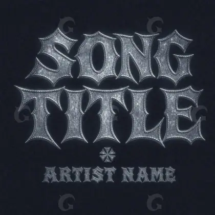Arte de portada musical «Black Star»: estrella; color blanco y negro