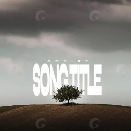Album cover art “Black Tree”: tree and cloud, black and white tones