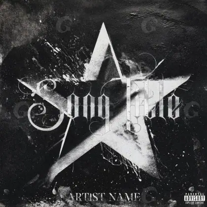 Music cover artwork “Black Triangle”: triangle, black and white tones