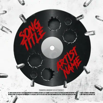 Обложка для альбома «Black Vinyl»: пластинка; палитра — чёрно-белая