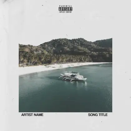 Music cover artwork “Black Water”: water and tree, black and white tones