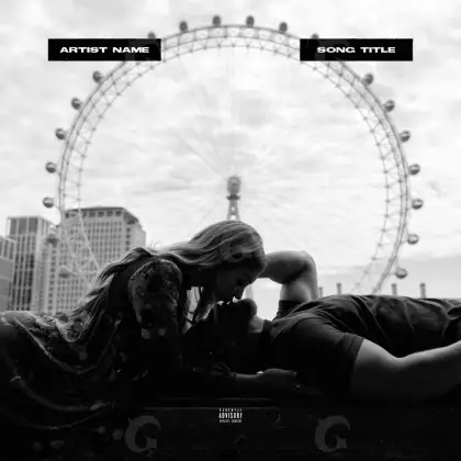 Arte de portada musical «Black Woman»: mujer y hombre; color blanco y negro