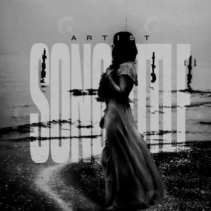 Premade cover art “Black Woman”: woman, black and white tones