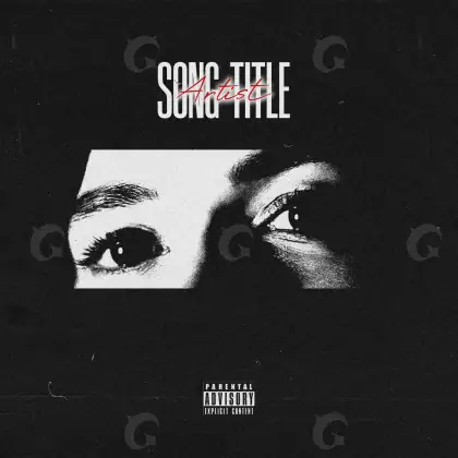 Premade cover art “Black Woman”: woman and face, black and white tones