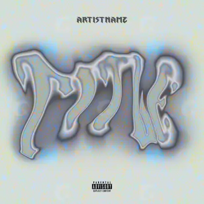Portada para canción «Blue Abstract»: abstracción y tipografía; color azul