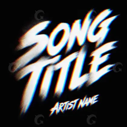 Music cover artwork “Blue Abstract”: abstract and lettering, blue tones