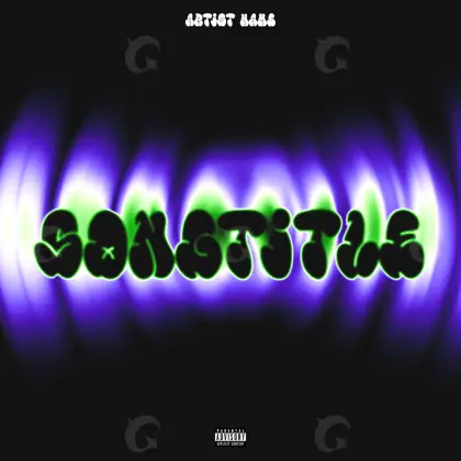 Music cover artwork “Blue Abstract”: abstract and lettering, blue tones