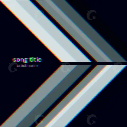Обложка для альбома «Blue Abstract»: абстракция и типографика; палитра — синяя