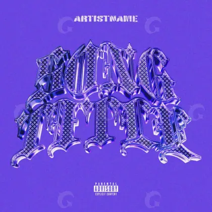 Обложка для песни «Blue Abstract»: абстракция и типографика; палитра — синяя